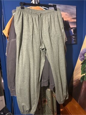 Aerie Offline Heathered Joggers (LIGHT GREEN) Sweatpants L (NWT)